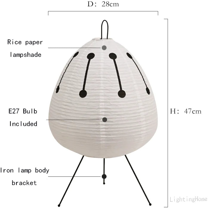 Japanese Design Akari Wabi-sabi Yong Table Lamp